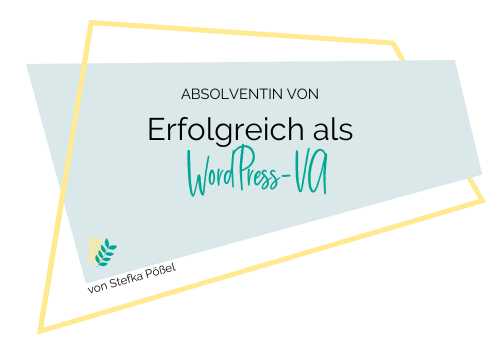 Badge Erfolgreich als WordPress VA